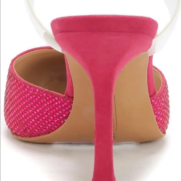 NWT Vince Camuto Kempern Mule Heels Raspberry Pink 6.5 - Picture 6 of 12